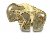 Calcite-Filled Polished Septarian Bison - Utah #264586-1